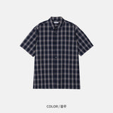 ベオチェックドハーフシャツ (2color)