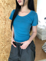 ラピノ Uネック 半袖Tシャツ
