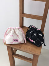 Ribbon Padding Pouch(2color)