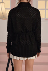 Milky wrap cardigan - black   