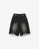 bermuda half denim pants [ BLACK ]