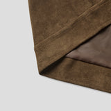 (MADE) ONE PICK WESTERN BIKER SUEIDE JACKET-BROWN