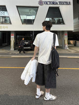 [Linen] カーペンダーバンディングバミューダパンツ