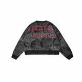 HIERARCHY STUDIOS Unsolved - Black Fingerprint Oversized Knit Cardigan
