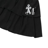 SAHARA LEOPARD CROSS TIERED SKIRT (2Color)