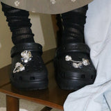 【MADE】dewy flower shoe charm (silver, 3pcs)