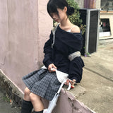 Rib Vintage Check Skirt