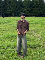 サンドカーブドデニムパンツ (S, M, L)