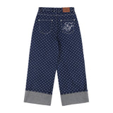 String Dot Roll-Up Pants (Blue) F25QD890