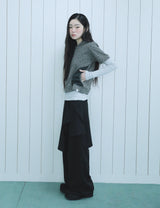 FLARED SKIRT PANTS(BLACK)