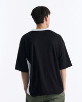 サッカーユニフォームフットボールTシャツ(Black, White)
