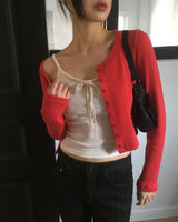 Prout Ribbed Lace Ribbon Inner Layered Sleeveless