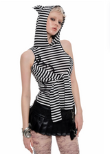 IN STOCK | KARI CAT EARS HOODED TOP (CAN BE WORN 2 WAYS)