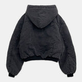 Ber denim padded hooded flight jumper