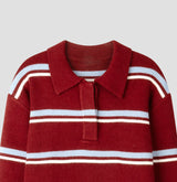 No.1442 L stripe collar KNIT (3color)