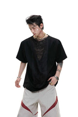 カットアウトVネックボクシーT