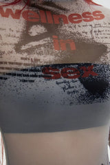 スリムフィットメッシュ長袖Tシャツ