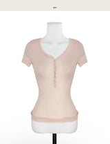 [♡MADE♡] エッセンシャルベーシックレタリングボタンT