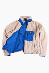 Retro deep pile fleece jacket