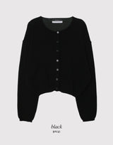 Nature Cashmere Crop Lambswool Knit Cardigan (9color)