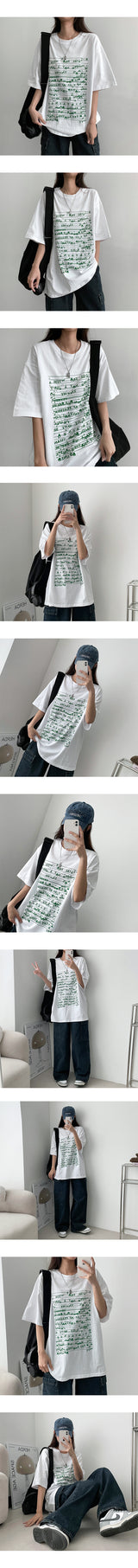 Lajure lettering short-sleeved shirt