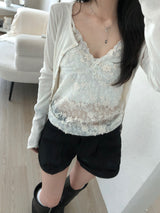 Pound lace cardigan (3 colors)