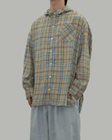 Kits hoodie check shirt (Blue)