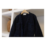 ナイトブルーツイードカーディガン (jacket)