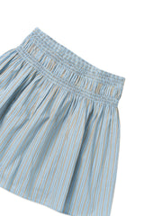 Stripe flare skirt_skyblue