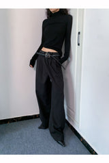 Soft Layered Turtleneck Long Sleeve T-shirt