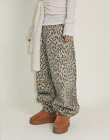 (Leopard Item) Kiya leopard printed balloon-fit wide pants