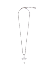 Rope chain] シャープキュービッククロスネックレス