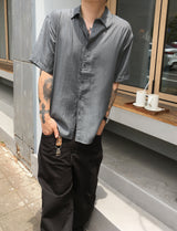 No.1800 stripe thin H half SHIRT