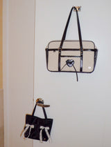 クラシックリボンスクールバッグ_canvas black