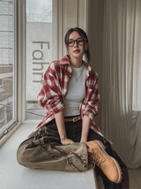 Motsu Loose Fit Checkered Shirt