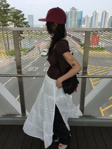 Side slit long skirt (1color)