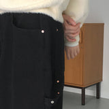 Artoon Patch Carpenter Wide Cotton Pants