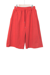long wide sweat half pants