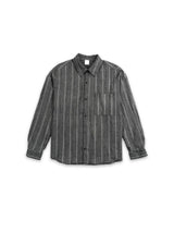 ASCLO Linen Denim Stripe Over Shirt (2color)
