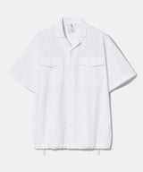 [COOL COTTON] 3スティッチオープンカラーコットン1/2シャツ  S135  ホワイト