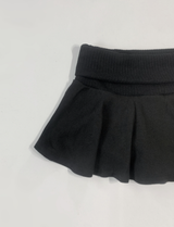Pinia low-waist flare skirt (black)