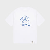 [UNISEX] Big Line Bear Smile Short Sleeve T-shirt