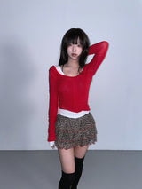  teenage u neck t-shorts (4color)