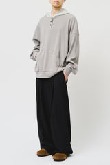 パスト ワッフルド フーデッド トップ(4color)