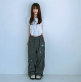 ドットパッチパンツ (gray)