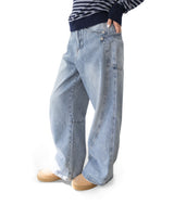 Jeff Big Pocket Washed Curved Jeans