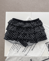 ドティナラッフルドットミニパンツスカート (Black)
