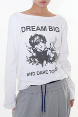 ドリーミングボートネックTシャツ