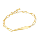 Geometric Chunky Chain 925 Silver + 14k gold plating Bracelet B053-03G