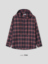 Venny Check Hooded Shirt (3color)